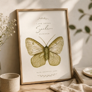 Handgemalte Aquarellillustration inspiriert von der Natur aus dem Atelier von Studio Schikoko.